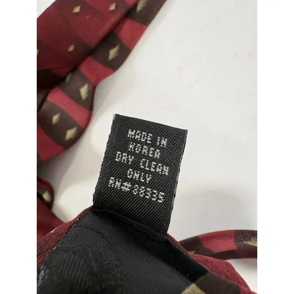 Grateful Dead Tie I Hear A Voice 17th Set VTG 1996 Burgundy Geometric X-Long